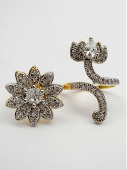 CZ cocktail Finger Ring